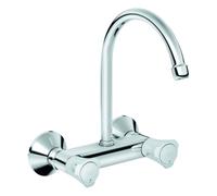 Grohe Costa mezclador bimando para fregadero, proyección 182mm, caño curvo, giratorio, 31191001
