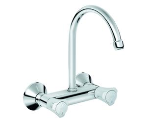 Grohe Costa mezclador bimando para fregadero, proyección 182mm, caño curvo, giratorio, 31191001