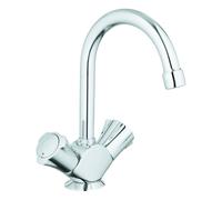 Grohe Costa mezclador monomando de lavabo, proyección 137mm, giratorio, bimando, juego de desagüe, 21375001