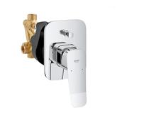 GROHE Dice - Grifo Bañera Empotrado con Cuerpo Oculto (Set Instalación Final, Cartucho 46mm, Inversor Automático Baño/Ducha), Cromo, 1018900000