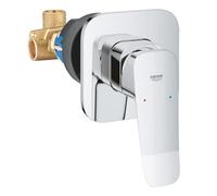 GROHE Dice - Grifo de ducha empotrado con cuerpo oculto incluido (Set de instalación final, cartucho cerámico de 46 mm), Cromo, 1018910000