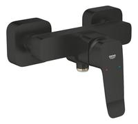 GROHE DICE Grifo de ducha monomando expuesto (Montaje en pared, palanca metálica, cartucho cerámico de 35 mm, válvula antirretorno integrada, válvula de salida simple), Negro Mate, 1018742430