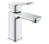 GROHE Dice Mezclador de Lavabo S con Desagüe Push-Open (Cartucho Cerámico 28 mm, Ahorro de Agua y Energía, Conexiones 3/8", Fácil de Instalar QuickTool Incluido), Cromado, 1018610000