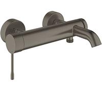 GROHE Essence - Grifería de bañera (Mezclador con inversor automático baño/ducha, con válvula antirretorno integrada, conexiones en S), antracita cepillado (Hard Graphite), 33624AL1