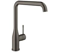 GROHE Essence, Grifo de cocina (Con teleducha extraíble, giro de 360°, ahorro de agua gracias al limitador de caudal variable, fácil montaje en el fregadero), grafito (Hard Graphite), 30269AL0
