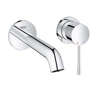 Grohe Essence - Grifo de lavabo con sistema de montaje en pared, kit para montaje final, cuerpo empotrado no incluido, tamaño L (Ref. 19967001)