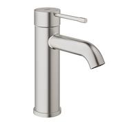 Mezclador monomando para lavabo Grohe Essence, tamaño S, montaje de un solo orificio, sin desagüe automático, color: súper acero
