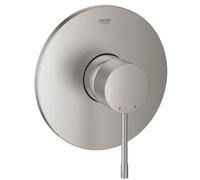 Mezclador de ducha Grohe Essence con una mano, rosetón redondo, Color: súper acero - 24057DC1