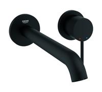 Grohe Essence Mezclador de lavabo de 2 orificios, 230 mm de proyección, para montaje en pared, 29193KF1, Color: Negro fantasma