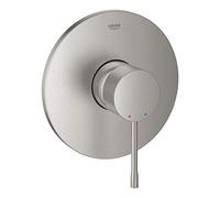 Mezclador de ducha Grohe Essence con una mano, rosetón redondo, Color: súper acero - 24057DC1