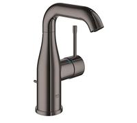 Grohe Essence Monomando de lavabo 1/2" Tamaño M, color Hard graphite (Grafito brillo), Vaciador automático, ref. 23462A01