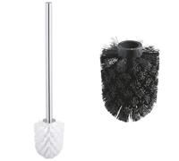 GROHE Essentials - Escobilla de recambio (370 mm, Cromo, 40392000) + Cabezal escobilla de recambio para inodoro (Terciopelo negro, 16,1 x 7,5 x 7,4 cm, 40791KS1)