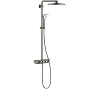 Grohe Euphoria SmartControl System 310 Duo, sistema de ducha con mezclador termostático, montado en la pared, cromado, 26507AL0, Color: grafito duro cepillado