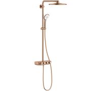 Grohe Euphoria conjunto de ducha a pared con termostato con rociador con efecto lluvia Brushed Warm Sunset 26507DL0