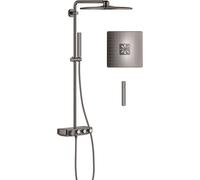Grohe Euphoria conjunto de ducha a pared con termostato con rociador con efecto lluvia Hard Graphite 26508A00