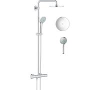 Grohe Euphoria conjunto de ducha a pared con termostato con rociador con efecto lluvia StarLight Chrome 27964000