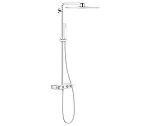 Grohe Euphoria conjunto de ducha a pared con termostato con rociador con efecto lluvia StarLight Chrome 26508000