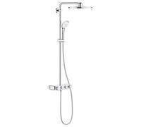 Grohe Euphoria SmartControl System 310 Duo, sistema de ducha con mezclador termostático, montado en la pared, cromado, 26507000, Color: cromado