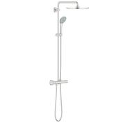 Grohe Euphoria conjunto de ducha a pared con termostato con rociador con efecto lluvia SuperSteel 26075DC0