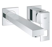 Mezclador para lavabo Grohe Eurocube de 2 agujeros, de pared, con proyección de 231 mm, 23447000