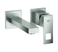 Grohe Eurocube Mezclador de lavabo de 2 agujeros, instalación oculta, 171 mm de proyección, 19895DC0, Color: súper acero