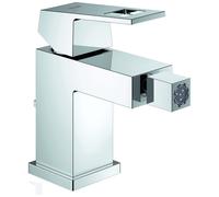 Grohe Eurocube Mezclador monomando para bidé, desagüe automático, proyección de 112 mm, cromo, 23138000