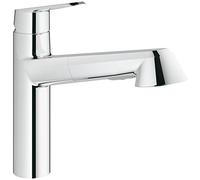 Grohe Eurodisc Cosmopolitan Mezclador monomando de fregadero extraíble spray de enjuague