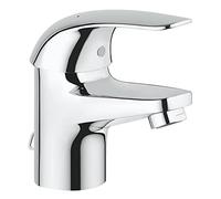 Grohe Euroeco - Grifo lavabo, 35mm cadenilla, con conexiones flexibles, Tamaño S, acabado cromado( Ref. 32881000)