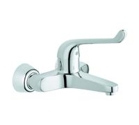 Grohe Euroeco Grifo mezclador de seguridad especial, de pared, proyección 204mm, sin desagüe automático, 32795000