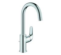 Grohe Euroeco Mezclador monomando de lavabo, tamaño L, proyección 140mm, juego de desagüe, giratorio, EcoMode, 24272001