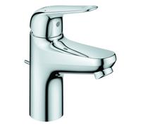 Grohe Euroeco Mezclador monomando de lavabo, tamaño S, 103 mm de proyección, juego de desagüe de plástico, 23262001