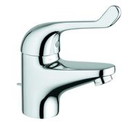 Grohe Euroeco Special Grifo monomando de seguridad, 100 mm de proyección, juego de desagüe con juego de desagüe, 32788000