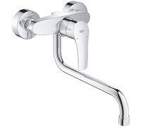 Mezclador monomando de fregadero Grohe Eurosmart, de pared, 276 mm de proyección, orientable, 32224003