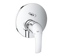 GROHE Eurosmart: batería de baño monomando (juego de montaje completo, superficie duradera, cambio automático de bañera/ducha), cromada, 24043002, 1 unidad