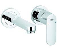 Grohe Eurosmart Cosmopolitan Mezclador de lavabo de 2 orificios, juego premontado, instalación oculta, proyección de 170 mm, 19381000