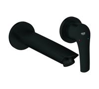 Grohe Eurosmart Mezclador de lavabo de 2 orificios, instalación oculta, proyección 209mm, sin juego de desagüe, 293382433, Color: negro mate