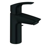Grohe Eurosmart mezclador monomando de lavabo, tamaño S, proyección 109mm, juego de desagüe, EcoMode, 329262433, Color: negro mate