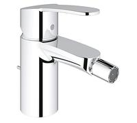 Mezclador monomando Grohe Eurostyle para bidé, proyección de 113 mm, juego de desagüe, maneta abierta, 33565003, Color: cromado