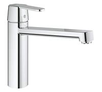 GROHE Get, Grifo de cocina (caño bajo, giro 360º, menor consumo de agua, sistema de instalación rápida), cromo, 30197000