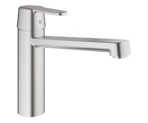 GROHE Get QuickFix, Grifo de cocina (caño bajo, menor consumo de agua, sistema de instalación rápida), gris mate, 30196DC0