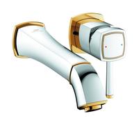 Grohe Grandera Mezclador de lavabo de 2 agujeros, proyección 234mm, instalación oculta, 29417IG0, Color: Cromo / Oro