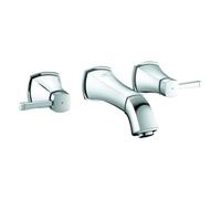 Grohe Grandera Mezclador de lavabo de 3 orificios, 177 mm de proyección, instalación oculta, 20622000, Color: cromado