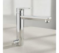 Grohe BauLoop 31713000 - Grifos de cocina (cierre preliminar integrado, caño medio-alto, cromado)