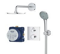 Grohe Grohtherm conjunto de ducha empotrado con termostato con rociador con efecto lluvia StarLight Chrome 34734000