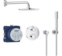 Grohe Grohtherm conjunto de ducha empotrado con termostato con rociador con efecto lluvia StarLight Chrome 34732000