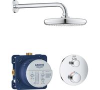 Grohe Grohtherm conjunto de ducha empotrado con termostato con rociador con efecto lluvia StarLight Chrome 34726000