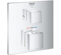 Grohe Grohtherm Cube grifo de bañera y ducha empotrado con termostato StarLight Chrome 24154000
