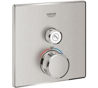 El termostato Grohe Grohtherm SmartControl con una válvula de cierre, 29123DC0, Color: súper acero