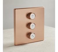Grohe Grohtherm SmartControl Placa con triple llave de paso Bronze, 29127DL0