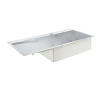 GROHE K1000 | 1 cubeta | Fregadero de cocina - montaje sobre encimera o a ras | Medida corte encimera: 1145 x 505 mm | desagüe automático, sifón, cestillo y set de montaje | Acero inoxidable 31582SD1